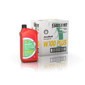 AeroShell W100 Plus Piston Oil (6 Qts)