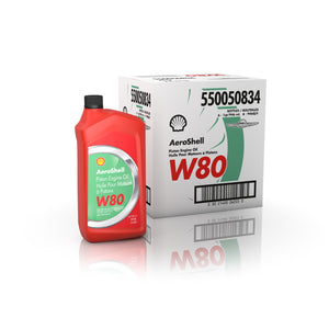 AeroShell W80 Piston Oil (6 Qts)